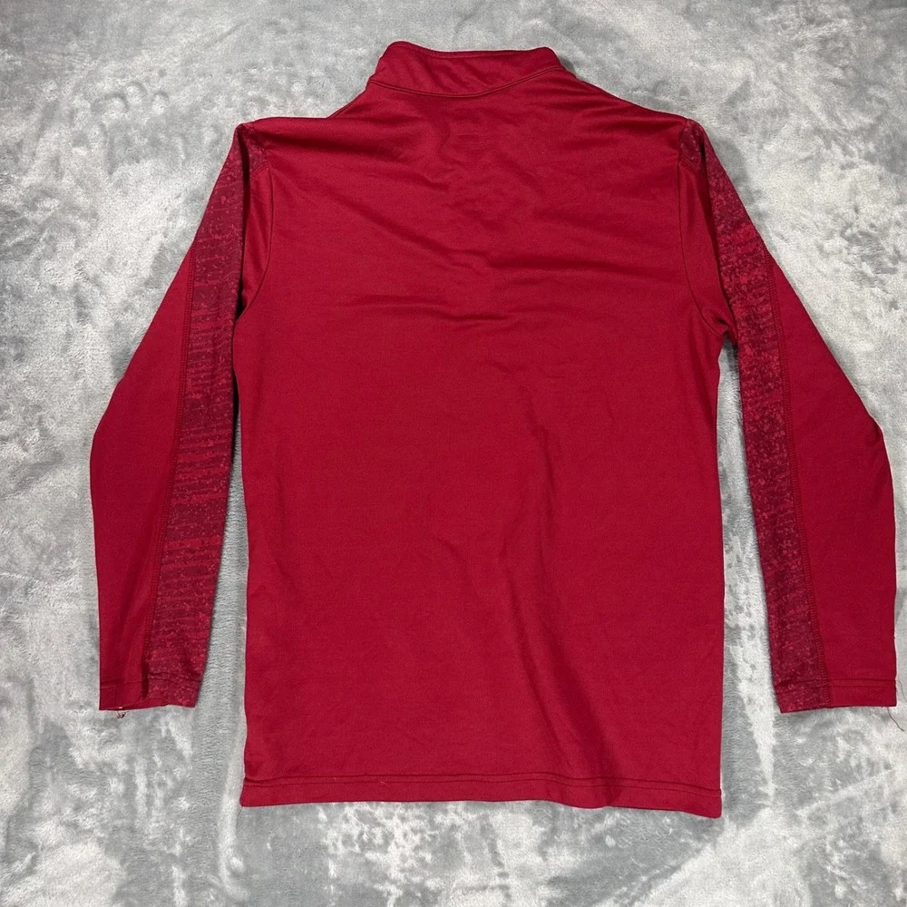 Washington Redskins Quarter Zip Pullover Mens Medium Burgundy NFL Team Apparel